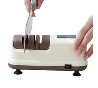 Affilacoltelli Elettrico,Affilaforbici A 4,Con Base A E Ricarica USB Affilacoltelli Elettrico Da Cucina - Per Seghe Da Giardino, Lavori A Rotella, Adulti Anziani E Chef