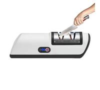 Affilacoltelli elettrico - Affilatrice per a 3 fasi | Affilacoltelli automatico con ricarica USB, per lucidare, per cucina, giardino, anziani e adulti
