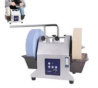 Affilacoltelli elettrico da banco raffreddato, con serbatoio regolabile, adatto per uso professionale, commerciale, domestico, in cucina e per appassionati di coltelli.