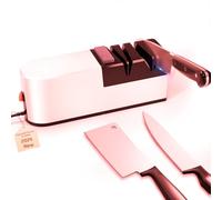 Affilacoltelli elettrico, sistema di affilatura coltelli 5 in 1 con lama dritta, affilacoltelli professionale diamantato PER affilatura grossolana, riparazione e affilatura coltelli (KW2)