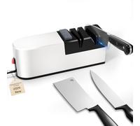 Affilacoltelli elettrico, sistema di affilatura coltelli 5 in 1 con lama dritta, affilacoltelli professionale diamantato PER affilatura grossolana, riparazione e affilatura coltelli (LK5)