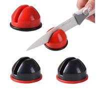 Affilacoltelli manuale, affilacoltelli compatto, universale per tutti i tipi di coltelli, lame in acciaio al tungsteno, base antiscivolo, accessorio da cucina pratico
