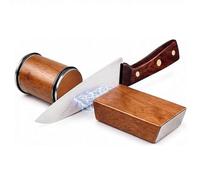 Affilacoltelli Manuale Portatile, Guida Magnetica per Angolo per Coltelli da Cucina e Lame da Esterno,Natural