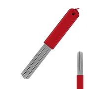 Affilacoltelli per ami a doppia faccia, con manico, affilacoltelli per freccette, affilacoltelli per amo V-Groove, pietra per affilare l'amo, strumento di macinazione portatile per la