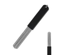 Affilacoltelli per ami a doppia faccia, con manico, affilacoltelli per freccette, affilacoltelli per amo V-Groove, pietra per affilare l'amo, strumento di macinazione portatile per la