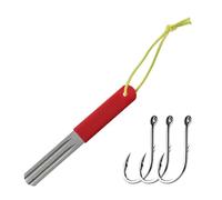 Affilacoltelli per ami con pietra per affilare per amo a doppia faccia, accessori da pesca all'aperto, affilaami da mosca, antiscivolo, manico per amici