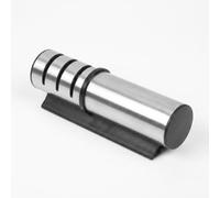 Affilacoltelli Professionale 3 Fasi, Affilatore Manuale con Base Antiscivolo e Manico Ergonomico, Strumento Affilatura in Acciaio Inox per Coltelli Cucina Forbici e Lame Dritte, Nero