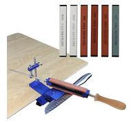 Affilacoltelli Professionale con Disegno a Morsetto Rapido, Affila Coltelli ad Angolo Fisso Kit con 6 Mole Diamantate per Affilare e lucidare Finemente Gli Utensili per Affilare Cucina