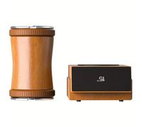 Affilacoltelli Professionale in Legno, Doppio Disco Diamantato 400/1000, Supporto Magnetico a 15° e 20°, Design Compatto 11,2x7,4x4,2 cm, per Cucina e Ristorante