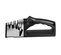 Affilacoltelli Professionale, Manuale 4 in 1 Affilacoltelli Antiscivolo Knife Sharpener con Barre in Diamante, Ceramica e Carburo di Tungsteno per Coltelli, Utensili, Forbici e Coltelli da Pane