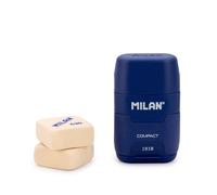 Affilamatite Milan 1918 Compact con 2 Gomme di Ricambio Blu
