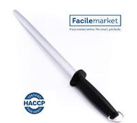 Affilatoio Acciaino Ovale cm 30 Grana standart Manico Nero Fischer