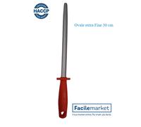 Affilatoio Acciaino Ovale cm 30 Manico Arancione Grana Extra Fina Fischer