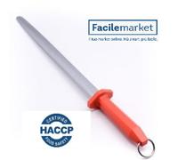 Affilatoio Acciaino Ovale cm 30 Manico Rosso Grana Standart Fischer
