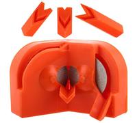 Affilatore per Punte da Trapano Multifunzione Portatile Arancia | Punte Elicoidali da 2 a 16mm, Plastica Leggera, Uso in Officina e Riparazioni