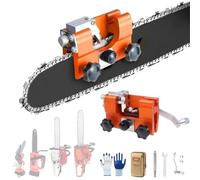 Affilatrice for motoseghe Lilcher, utensile portatile for affilare motoseghe a manovella con lima in carburo di tungsteno, kit for affilare motoseghe for motoseghe e seghe elettriche(Orange-1pc Head)