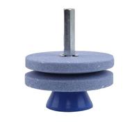 Affilatrice For Tosaerba, Utensile Universale For Affilatura, Mola A Doppio Strato, Affilatrice For Lame For Tosaerba, Affilatrice For Coltelli Più Veloce(Blue 2layer 3pcs)