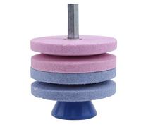 Affilatrice For Tosaerba, Utensile Universale For Affilatura, Mola A Doppio Strato, Affilatrice For Lame For Tosaerba, Affilatrice For Coltelli Più Veloce(Blue 4layer 3pcs)