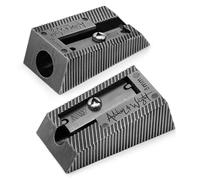 Affilatrice in metallo Ashton e Wright | Temperamatite | Ideale per scuola, ufficio, lavoro, cancelleria domestica (argento antico, foro singolo)