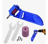 Affilatrice per punte da trapano con mola in corindone marrone, affila punte da 2,0-12,5 mm, gambo esagonale da 0,35 mm, design compatto e portatile per officina e uso in cantiere