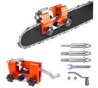 Affilatrice precisa per motosega con maschera regolabile per catene da 8 50 cm, strumento a manovella per ripristinare rapidamente la nitidezza del tagliente (giallo)