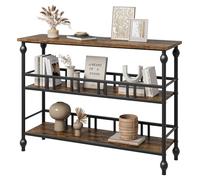 AffinityFurn Consolle Entree, Tavolino con 2 ripiani a rete, Console Divano, 114 x 37 x 18,5 cm, per soggiorno, corridoio, ingresso
