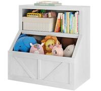AffinityFurn Libreria per bambini a 2 livelli, libreria per la cameretta dei bambini, 80 x 42 x 84 cm per libri e giocattoli