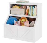 AffinityFurn Libreria per bambini a 2 livelli, libreria per la cameretta dei bambini, 80 x 42 x 84 cm per libri e giocattoli