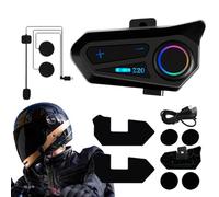 Affiorle Di Comunicazione Motociclistica - Altoparlante Del Casco Wireless, Ricarica Di Tipo C, Design Impermeabile IPX6 | Dispositivo Per Ciclismo Esterno Con Audio Chiaro Per I Cavalieri A Faccia A