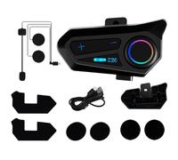 Affiorle Di Comunicazione Motociclistica, Auricolare Moto -intercom - Cuffia Mezza Elmetto IPX6 Wireless Impermeabile - Attrezzatura Per Ciclismo Per Esterni Di Tipo C Di Ricarica Per Le Donne Uomini