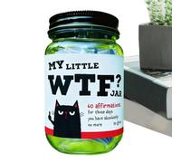 Affirmation Jar, 60 Humorous Inspirational Messages, Gratitude Message Jar with Positive Quotes, Desktop Decor with Motivational Cards, Encouragement with Fun Design, Home Dorm Workplace Adult
