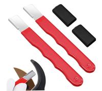 Affittatore per utensili da giardino 2 pcs Pietra di affilatura della lama portatile Effettivamente & Strumento affilato a punta multiuso rapido con manico non slip & Coperchio lama