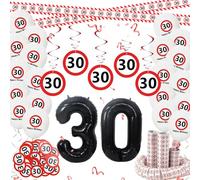 Affivia Segnale stradale palloncino decorazione compleanno (30° compleanno)