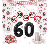 Affivia Segnale stradale palloncino decorazione compleanno (60° compleanno)
