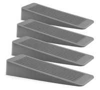 AFFIXARC Fermaporta in gomma, confezione da 4, fermaporta per pavimenti, fermaporta per interni, fermaporta in gomma antiscivolo, cunei per interni, ideale per tutti i tipi di pavimento, grigio