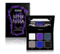 Afflano Goth Palette Ombretti Viola Blu, Multicromo Blu Viola Opaco Nero Bianco Grigio Scuro Occhio Ombra, Goth Eyeshadow Palette Trucco Di Halloween Per Costume Joker Clown Sfx Cosplay Trucco