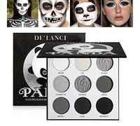 Afflano Mini Palette di Ombretti Naturali Fumosi Neri Bianco Grigio Opaco Argento Eyeshadow Scuri a Lunga Durata per Trucco SFX Halloween, Panda