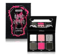 Afflano Palette Di Ombretti Rosa Goth, Palette Di Ombretti Rosa Smokey Eyes Con Specchio, Per Ragazze e Donne Goth Trucco Di San Valentino Di Lunga Durata, Dark Emo Halloween Clown Sfx Look Gotico