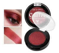Afflano Palette Di Ombretti Rossi Singoli Shimmer, Ombretto Rosso Glitter Ultra Pigmentato, Scintillante Duo Cromo Rosso Scuro Trucco Eyeshadow In Polvere, Occhi Trucco Natalizio Gotico