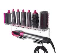 Affogato Supporto da parete compatibile con accessori Dyson Airwrap Styler in acrilico, compatibile con accessori Dyson Airwrap, organizer per bacchette, barili, pennelli, trasparente