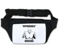 Affordable Housing - Marsupio con slogan divertente, colore: Bianco