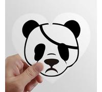 Affronta Panda Ruthless Blindfold Heart Vinyl Sticker Luggage Graffiti Decal