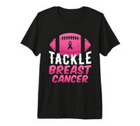 Affrontare Il Cancro al Seno Calcio Palla Rosa Nastro consapevolezza Maglietta Premium
