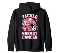Affrontare Il Cancro al Seno Carino Rosa consapevolezza Calcio Felpa con Cappuccio