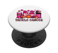 Affrontare il cancro al seno nastro calcio caffè consapevolezza mese PopSockets PopGrip Adesivo