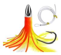 Affrontare il mare aperto con un 5 9 pollici Trolling Skirt Lure costruito per attirare grandi pesci selvaggina come per tonno e marlin (B)