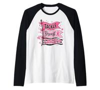 Affrontare Il Sostegno al combattente per la consapevolezza del Cancro al Seno Maglia con Maniche Raglan