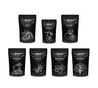 Affumicami - Trucioli per Affumicatura + Ricettario FREE - 6 Buste da 100gr di Olivo, Mandorlo, Quercia, Arancio, Limone, Noce - 1x40gr Avocado - Chips di Legno per Affumicatore a Freddo