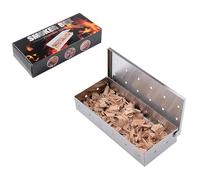 Affumicatore Acciaio Inox Barbecue, BBQ Aroma Box, Scatola per affumicatura per barbecue a gas,per affumicatori, barbecue a carbonella e a gas Smoker Box
