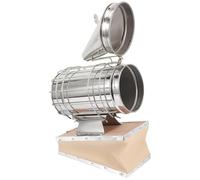 Affumicatore Api Manuale in Acciaio Inox per Ispezione Colonie | Strumento Metallico Pratico, e Colonie, Argento, Uso in Apicoltura e Pratica